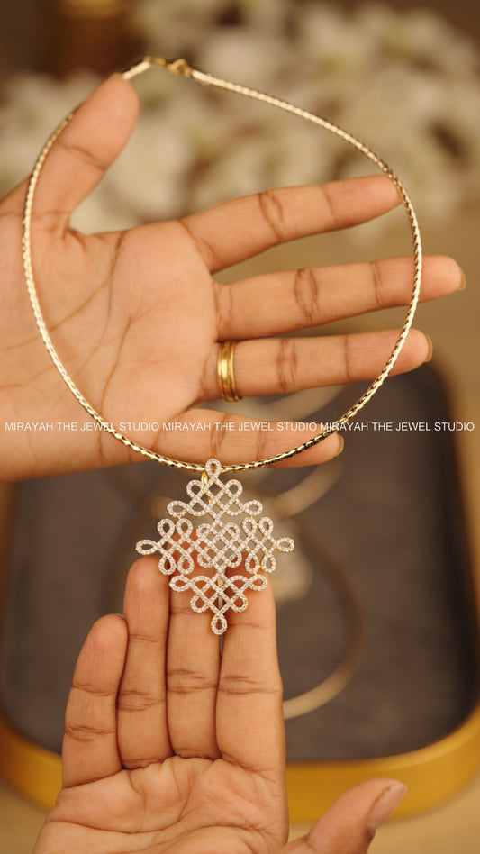 INFINITY KOLAM HASLI NECKLACE (WITH DETACHABLE PRNDANT)