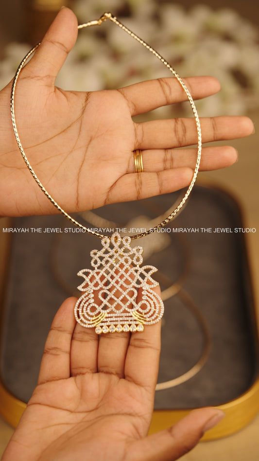 HERITAGE KOLAM HASLI NECKLACE (WITH DETACHABLE PENDANT)
