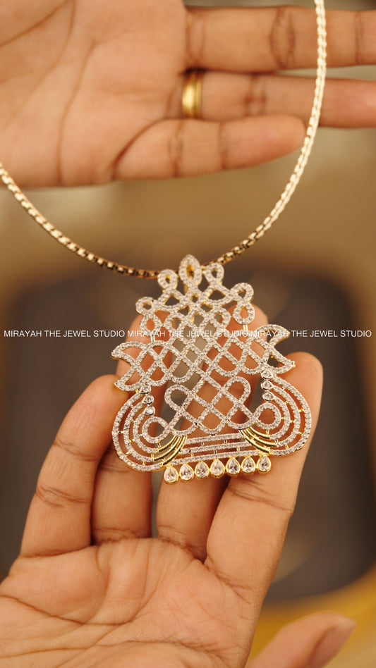 HERITAGE KOLAM HASLI NECKLACE (WITH DETACHABLE PENDANT)