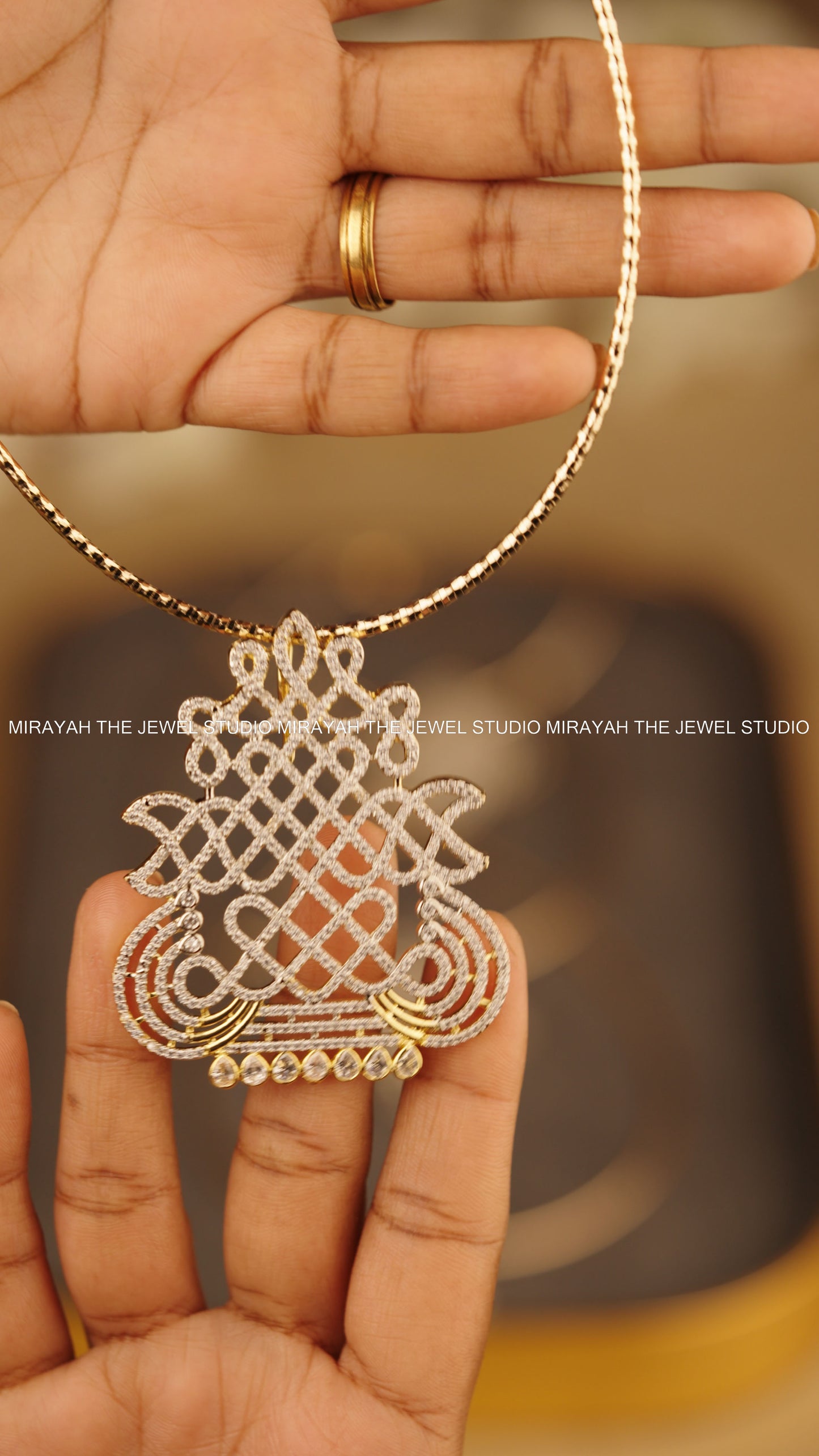HERITAGE KOLAM HASLI NECKLACE (WITH DETACHABLE PENDANT)
