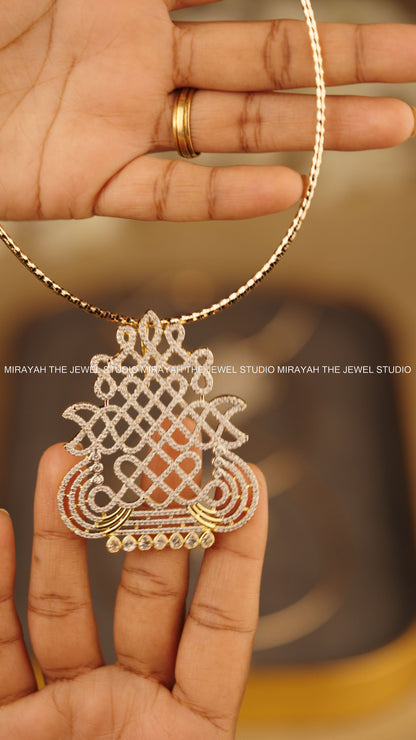 HERITAGE KOLAM HASLI NECKLACE (WITH DETACHABLE PENDANT)