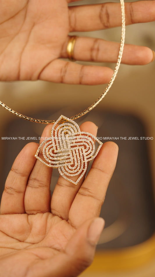 PUSHPA KOLAM HASLI NECKLACE (WITH DETACHABLE PENDANT)