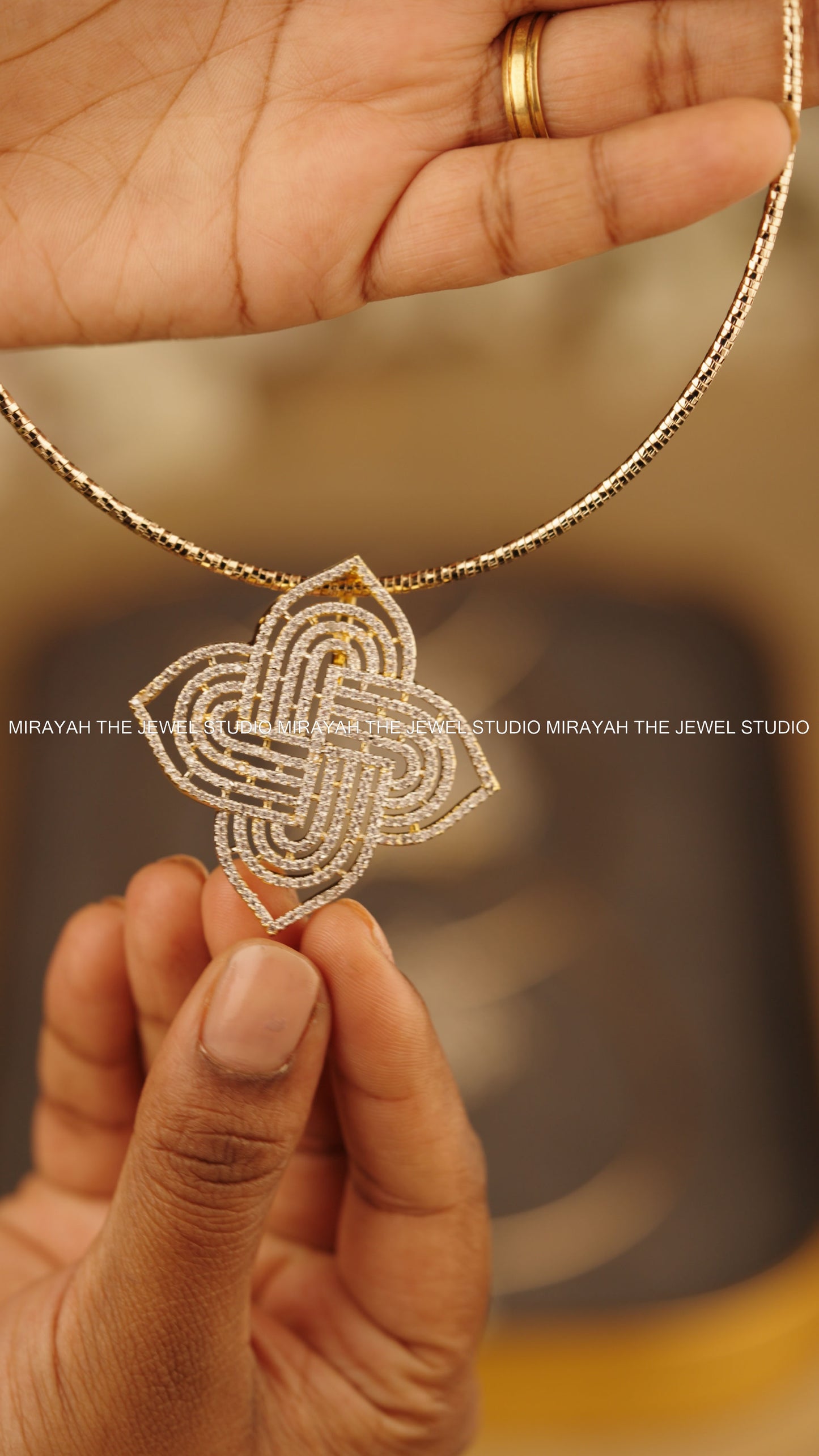 PUSHPA KOLAM HASLI NECKLACE (WITH DETACHABLE PENDANT)