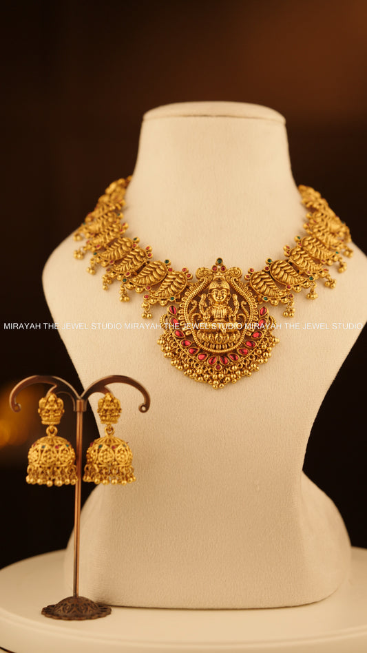 MAANGA ALANKARA NECKLACE - RUBY