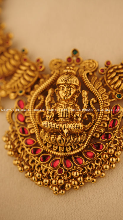 MAANGA ALANKARA NECKLACE - RUBY