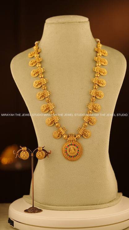 SVARNA CHAKRA HARAM - RUBY AND GREEN