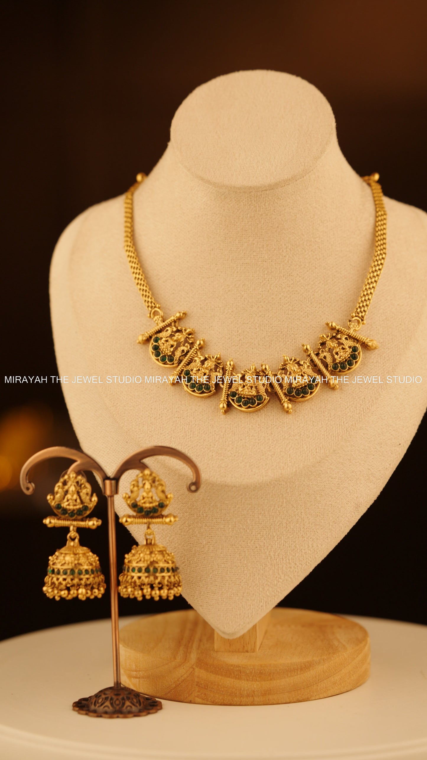 PANCHA LAKSHMI NECKLACE - GREEN