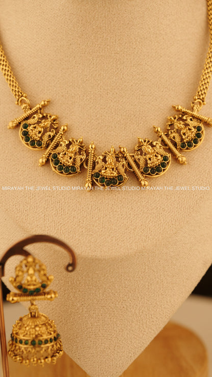 PANCHA LAKSHMI NECKLACE - GREEN