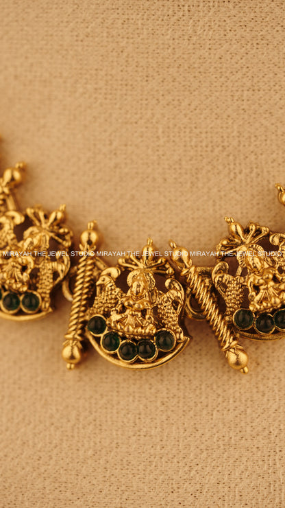 PANCHA LAKSHMI NECKLACE - GREEN