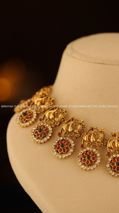 ROUND RUBY NECKLACE