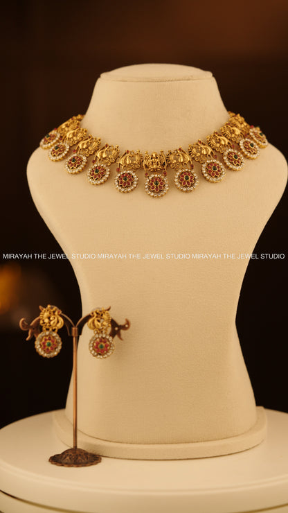 ROUND RUBY NECKLACE