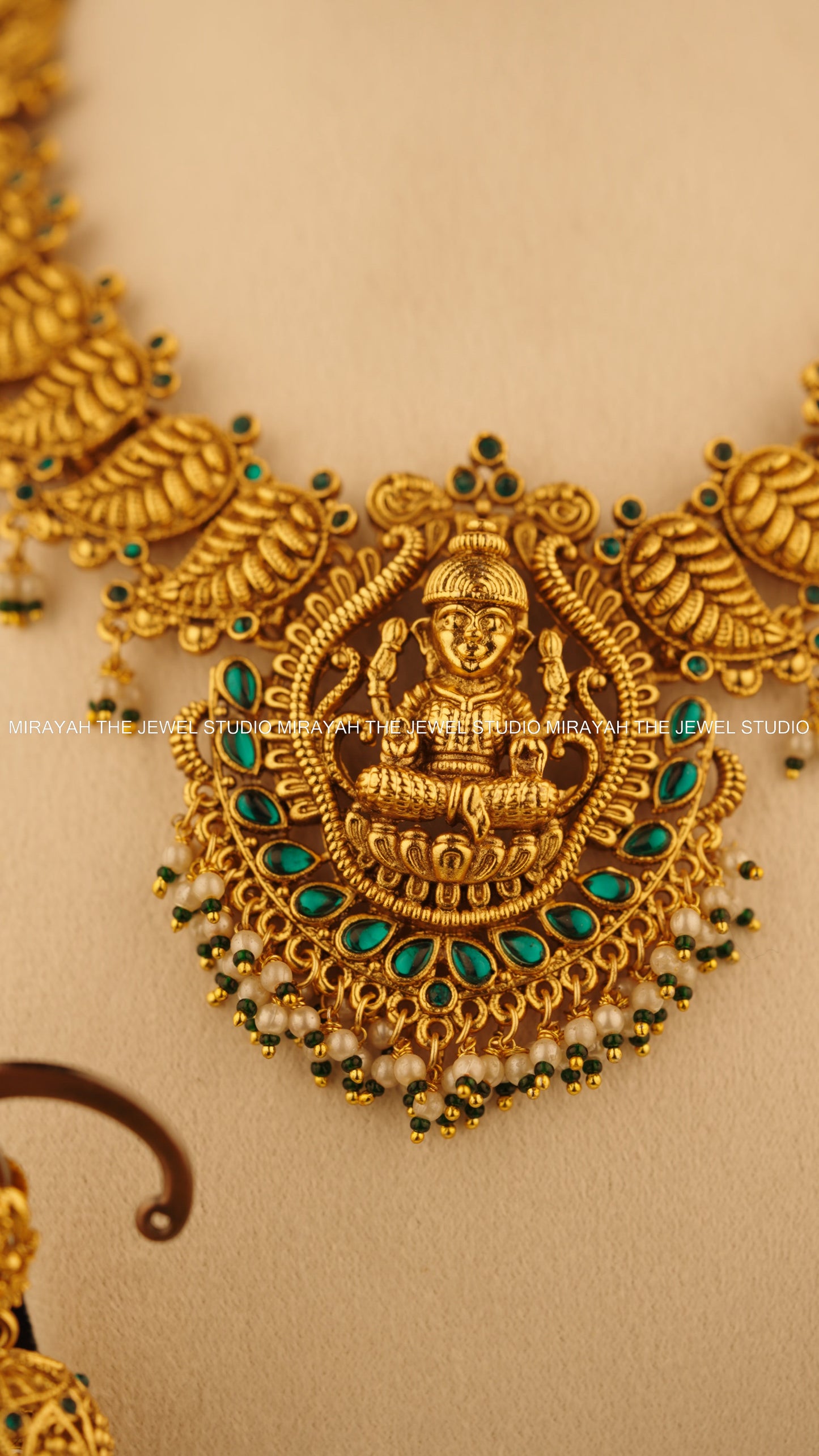 MAANGA ALANKARA NECKLACE - AQUA GREEN