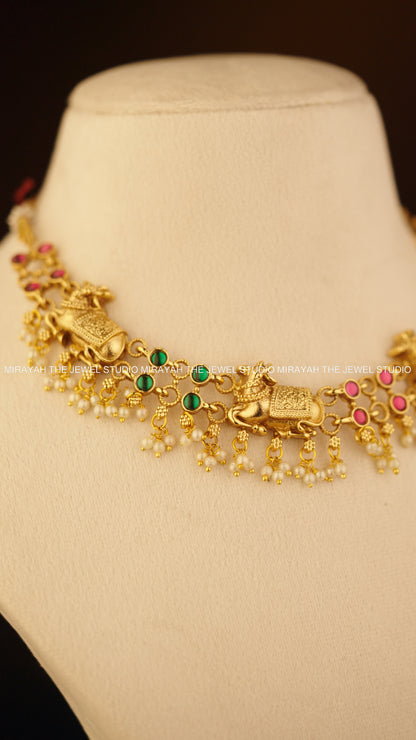 NANDHEESWARA NECKLACE - WHITE