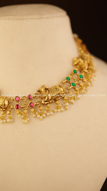 NANDHEESWARA NECKLACE - WHITE