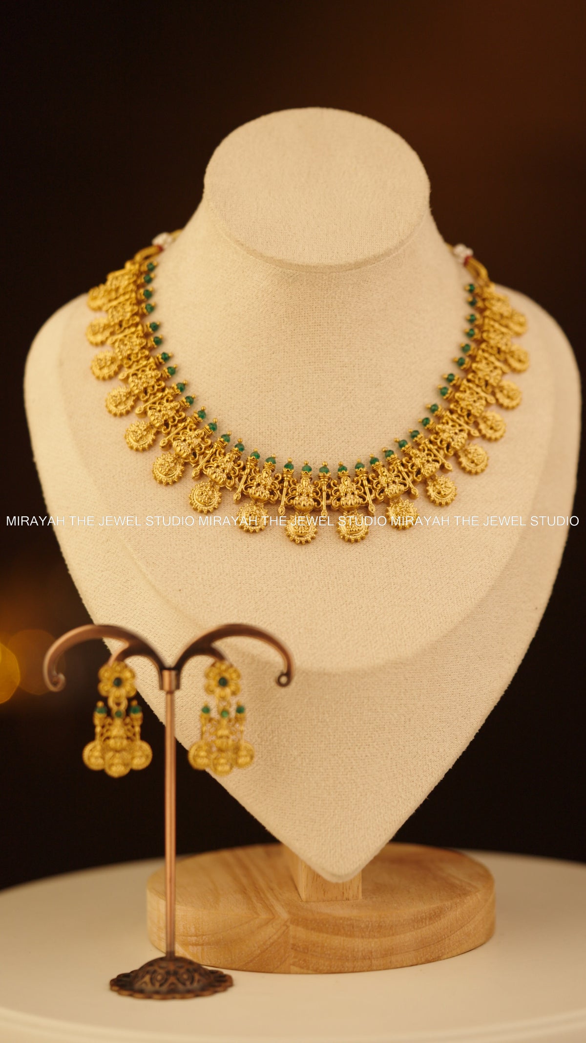 GREEN AURA COIN NECKLACE