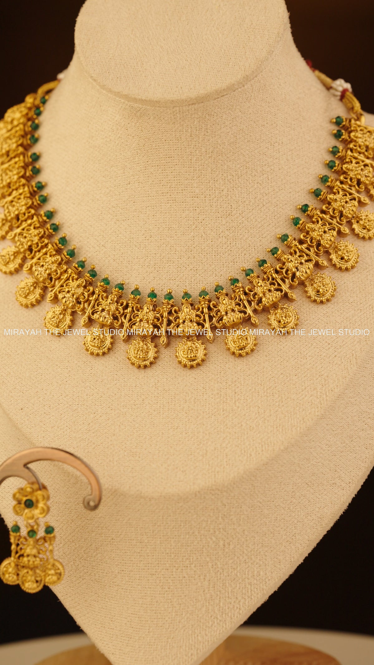 GREEN AURA COIN NECKLACE