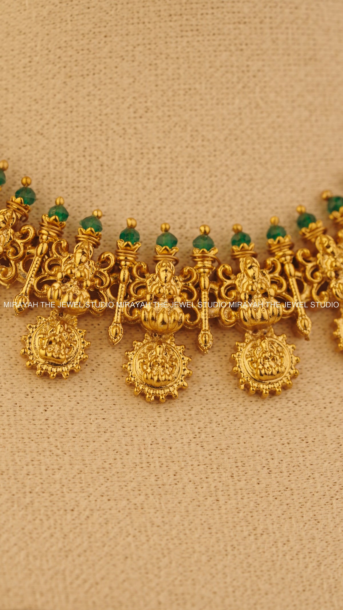 GREEN AURA COIN NECKLACE