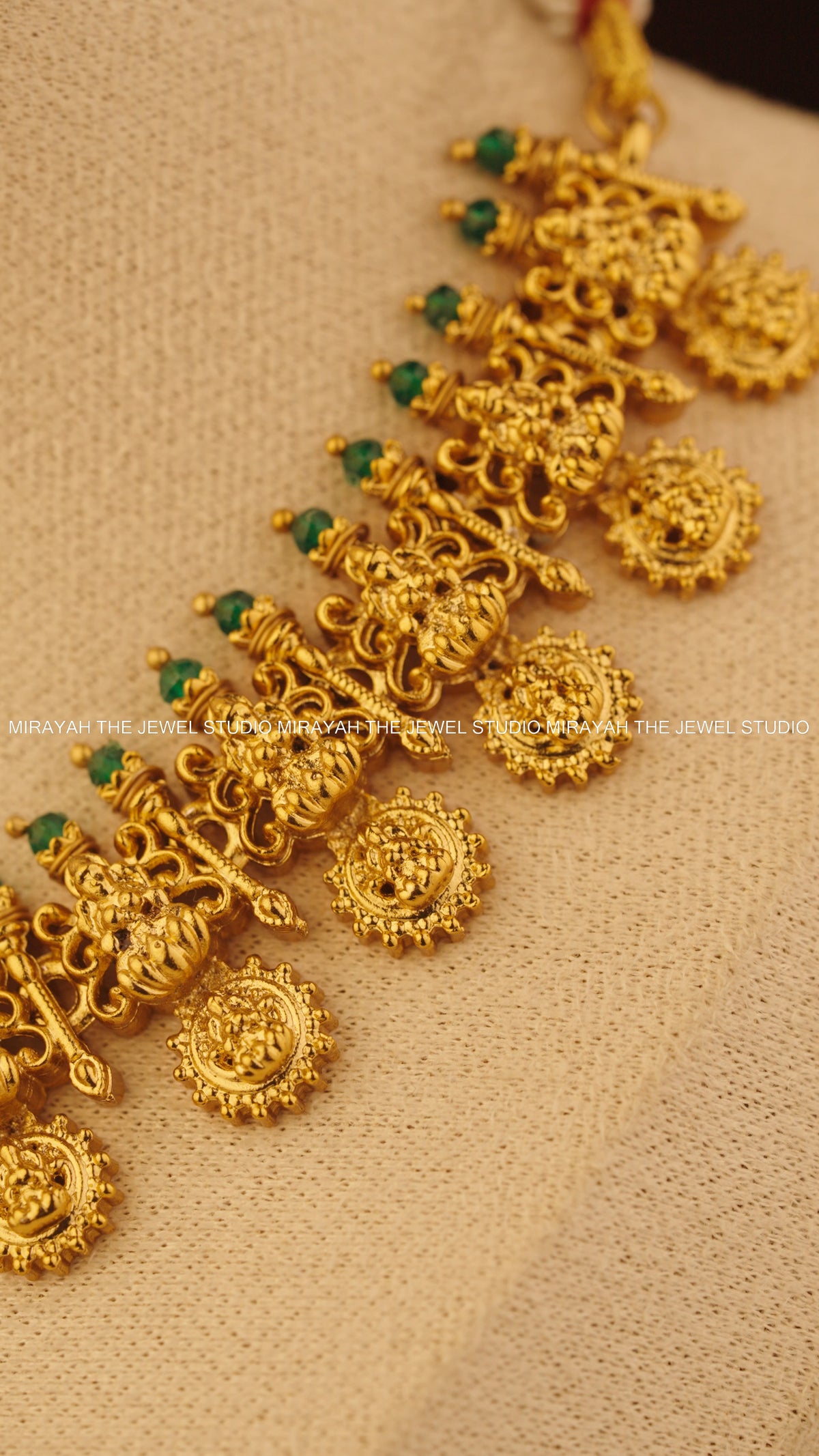 GREEN AURA COIN NECKLACE