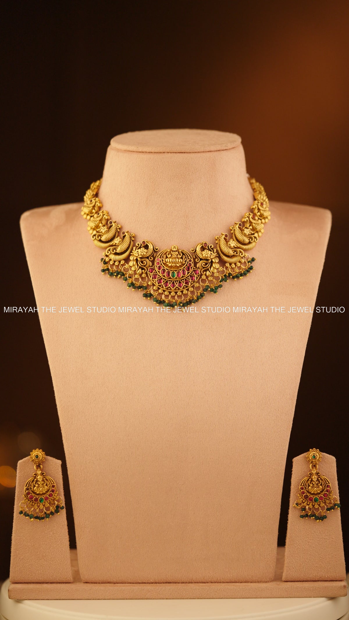 VEDA LAKSHMI NECKLACE - GREEN