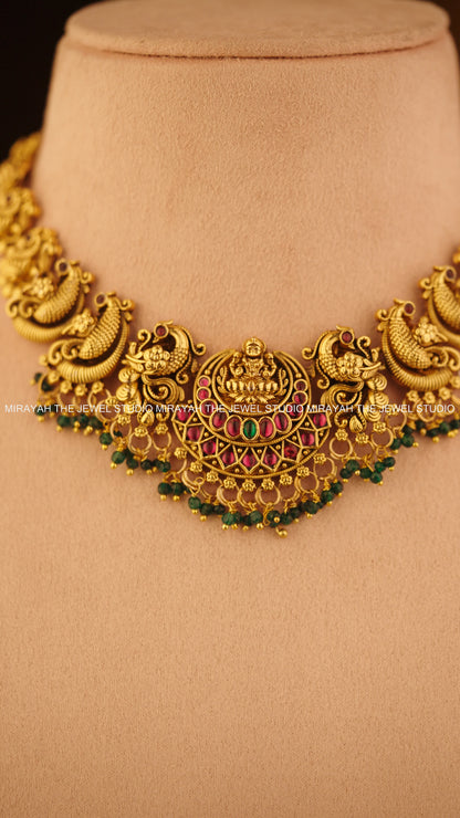 VEDA LAKSHMI NECKLACE - GREEN