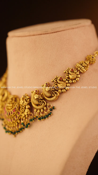 VEDA LAKSHMI NECKLACE - GREEN