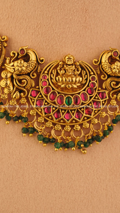 VEDA LAKSHMI NECKLACE - GREEN