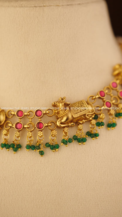 NANDHEESWARA NECKLACE - GREEN