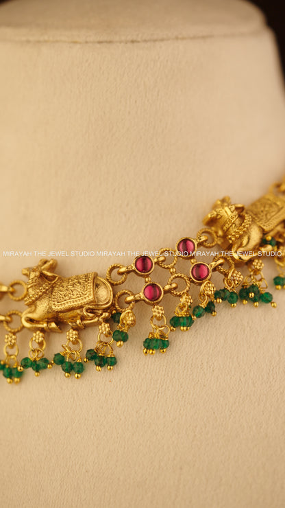 NANDHEESWARA NECKLACE - GREEN