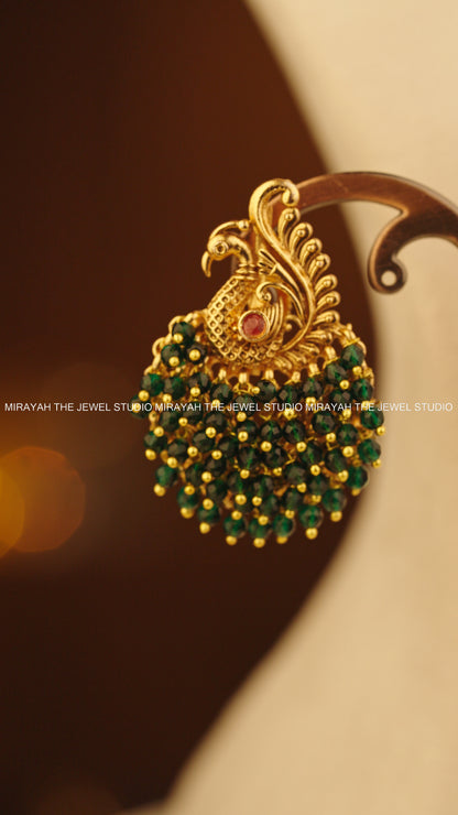 PEARL PEACOCK NECKLACE - GREEN