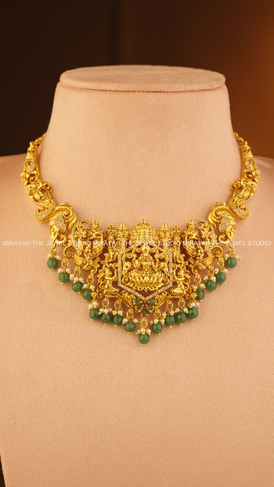 PREMIUM SRI VARNIKA NECKLACE - GREEN