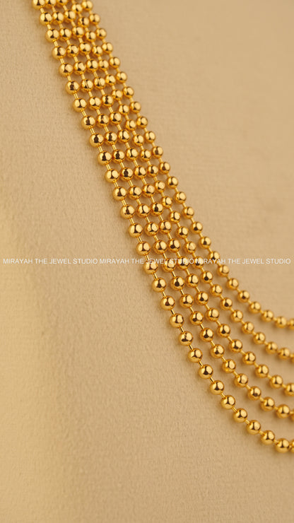 SWARNA DHARINI LAYERED HARAM (MICRO PLATED)