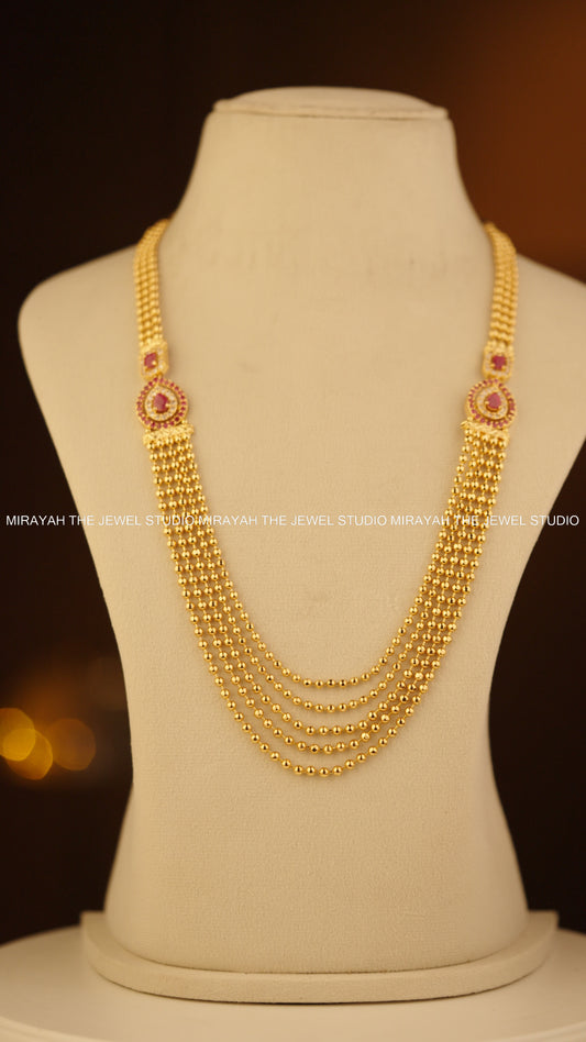 SWARNA DHARINI LAYERED HARAM (MICRO PLATED)