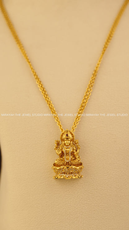 GOLDEN LAKSHMI LOTUS NECKLACE