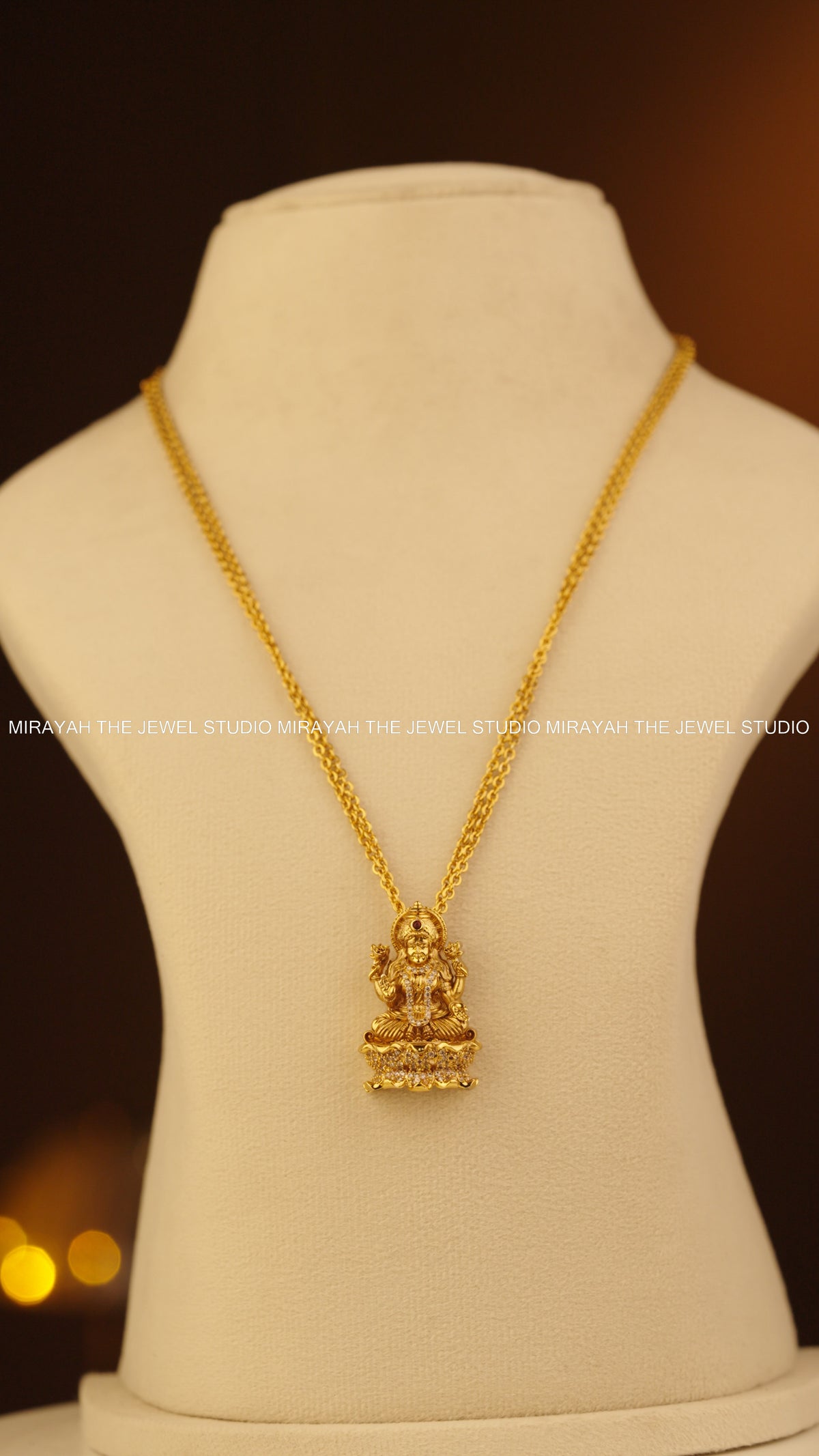 GOLDEN LAKSHMI LOTUS NECKLACE