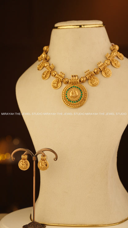 SVARNA CHAKRA NECKLACE - GREEN