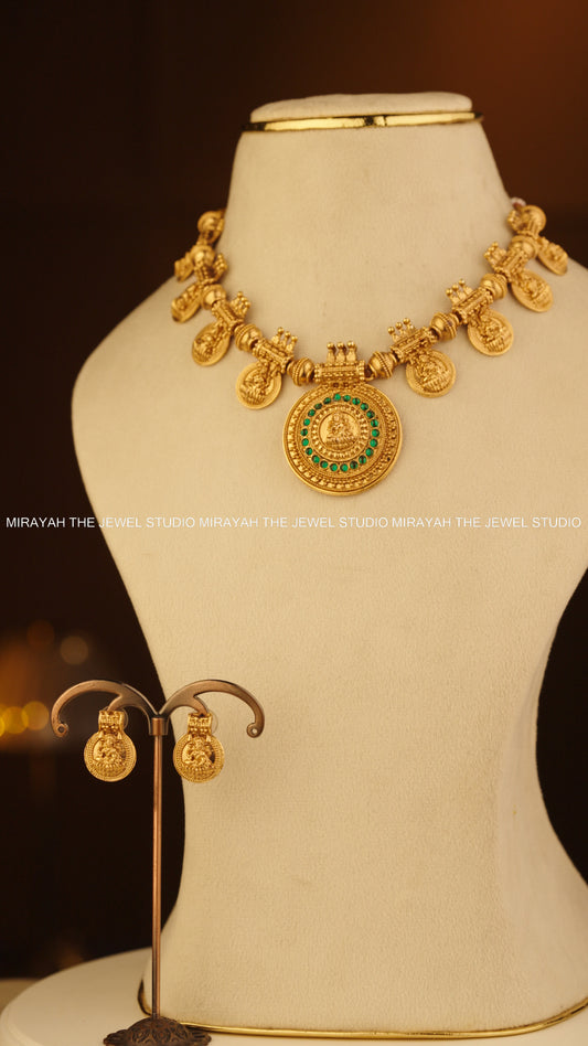 SVARNA CHAKRA NECKLACE - GREEN