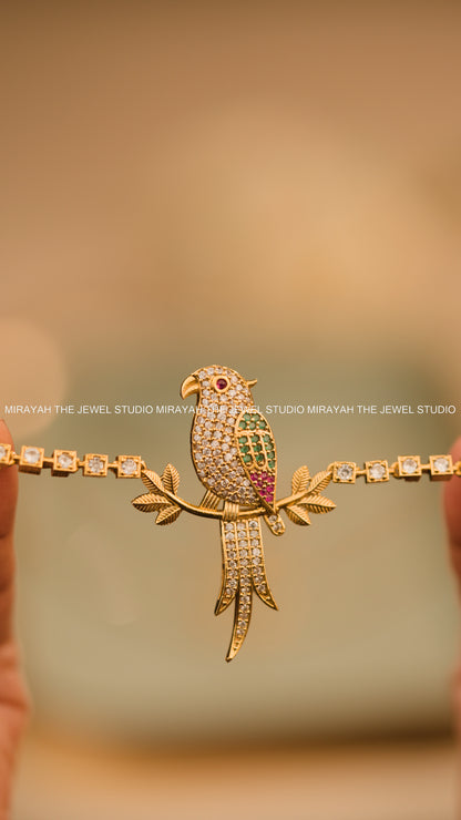 PREMIUM GOLDEN PARROT NECKLACE
