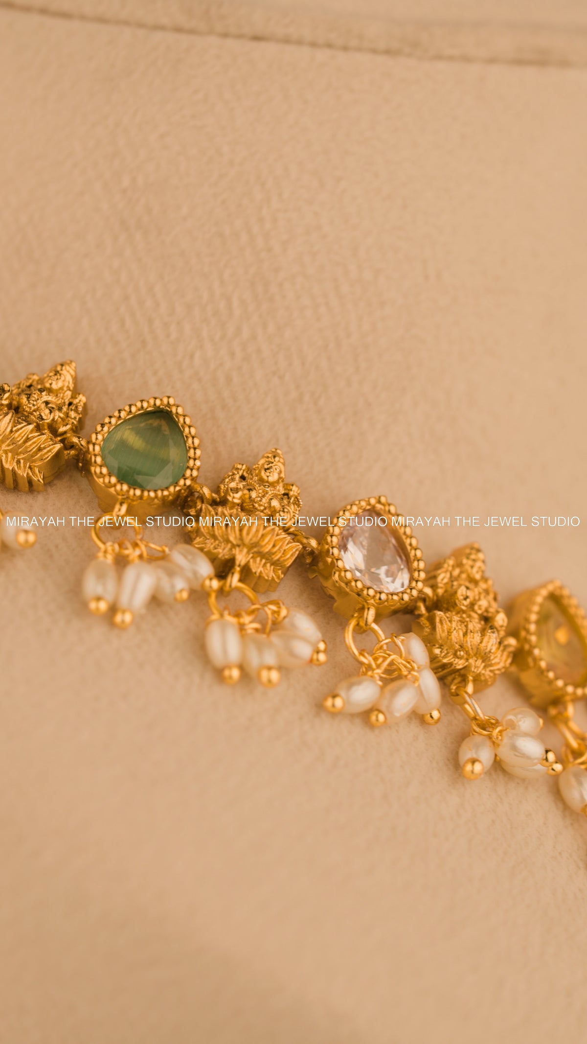NAVARATNA TEMPLE NECKLACE