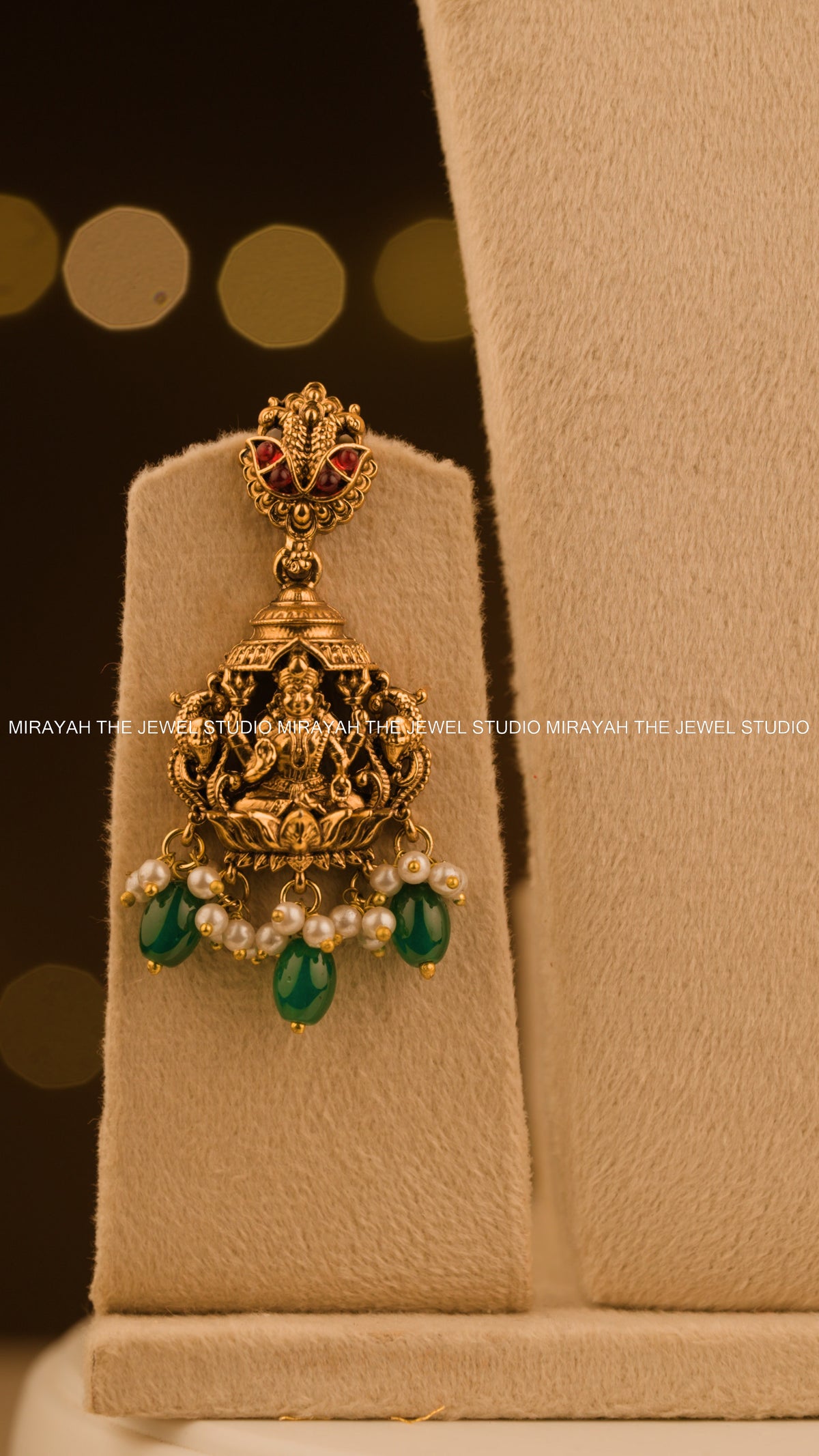 DEVIKA TEMPLE NECKLACE - GREEN