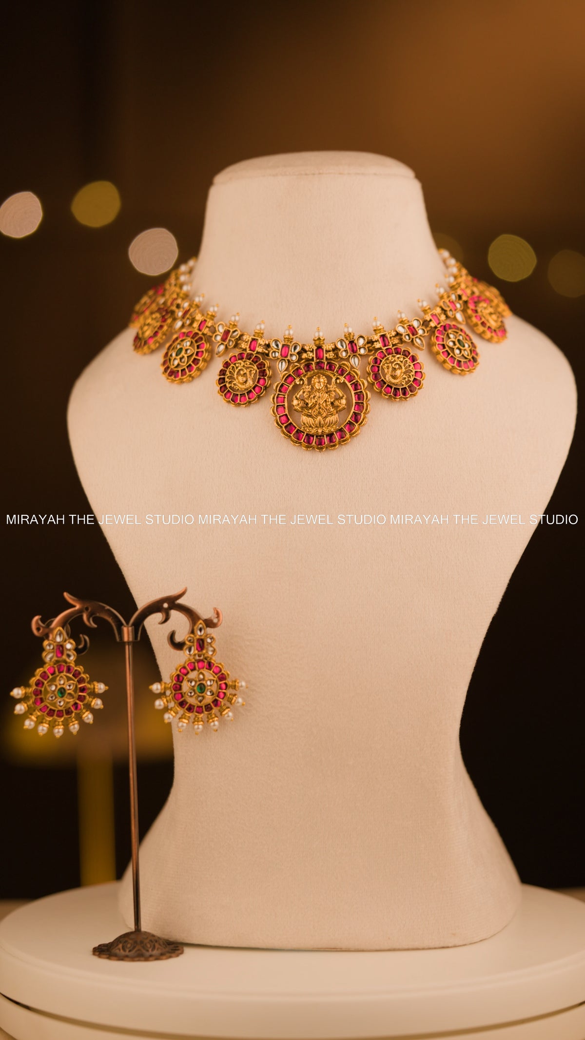 RUBY AURA TEMPLE NECKLACE