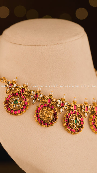 RUBY AURA TEMPLE NECKLACE