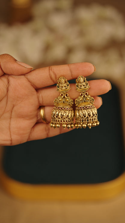 PREMIUM ANTIQUE ELEPHANT JHUMKA