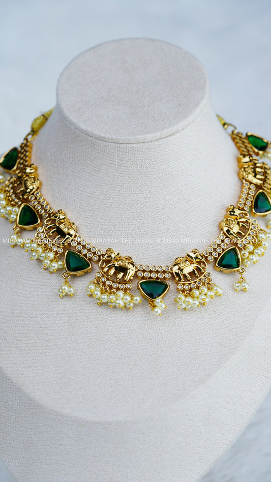 AD TUSKER SEQUENCE NECKLACE - GREEN