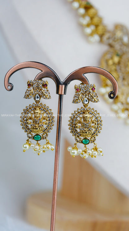 PREMIUM MAYURI KEMP NECKLACE - WHITE