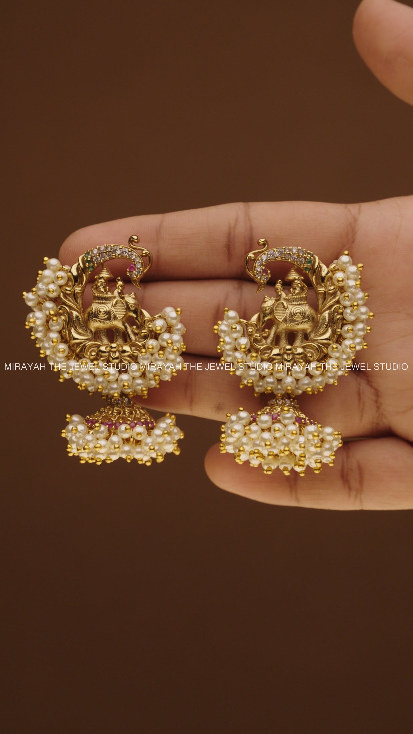 GAJA VASTRA PEARL EARRINGS