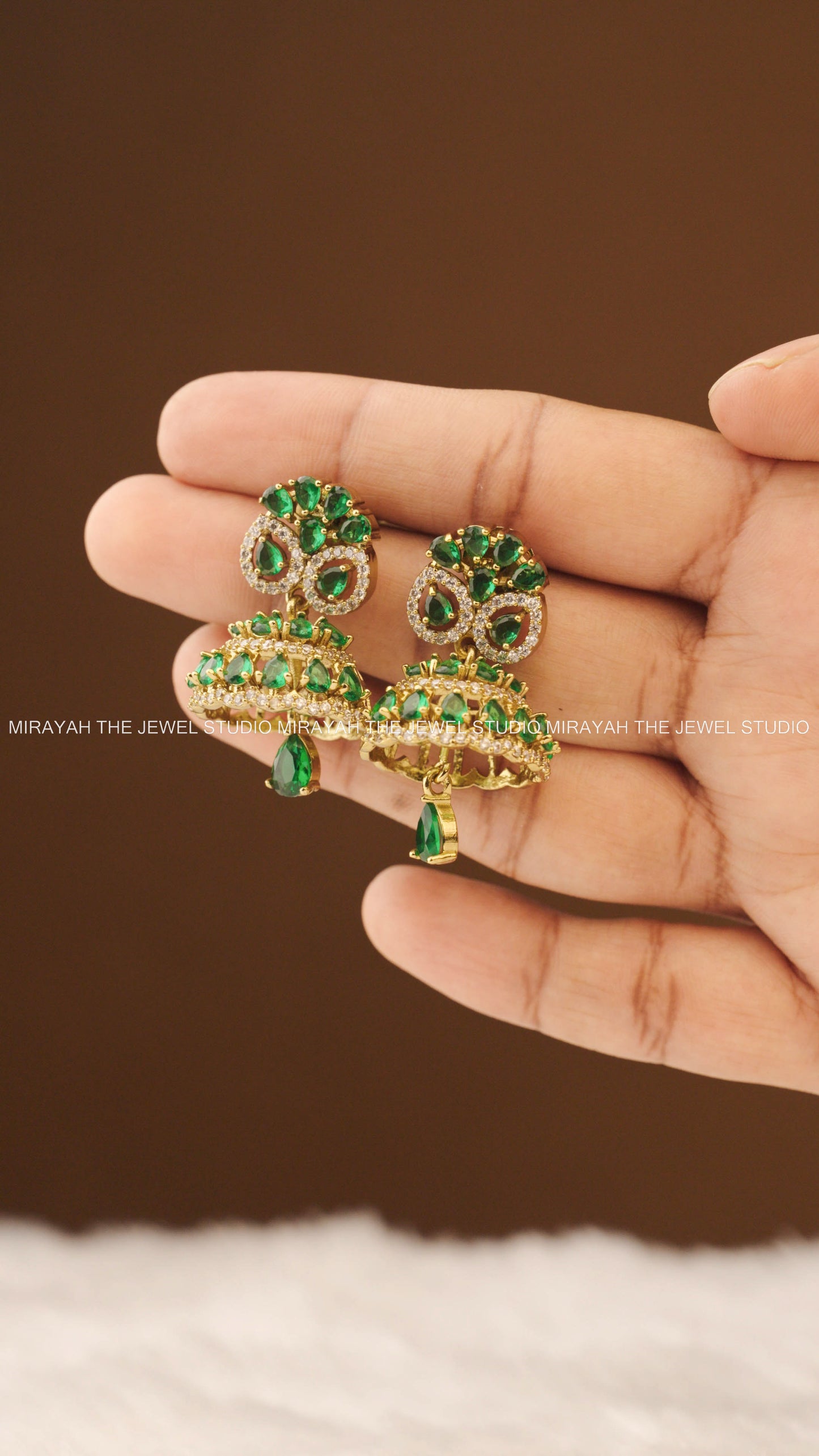 EMERALD BELLE JHUMKA