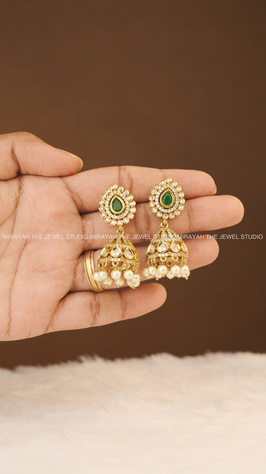 SWARNA BELLA JHUMKA - GREEN