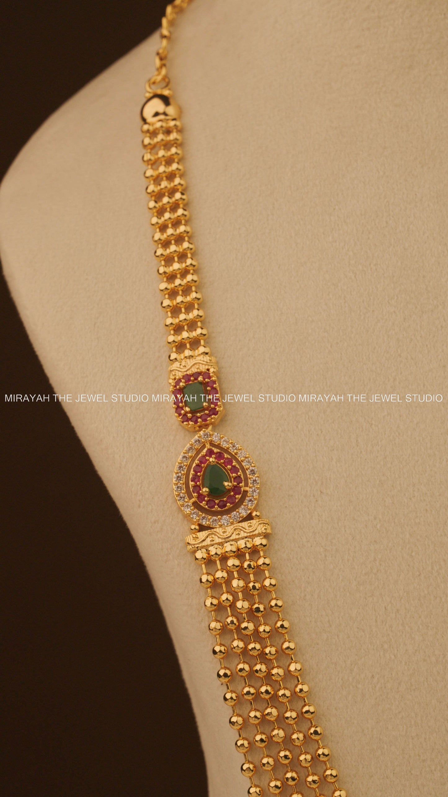 GOLDEN RAGA LAYERED HARAM-GOLD PLATED