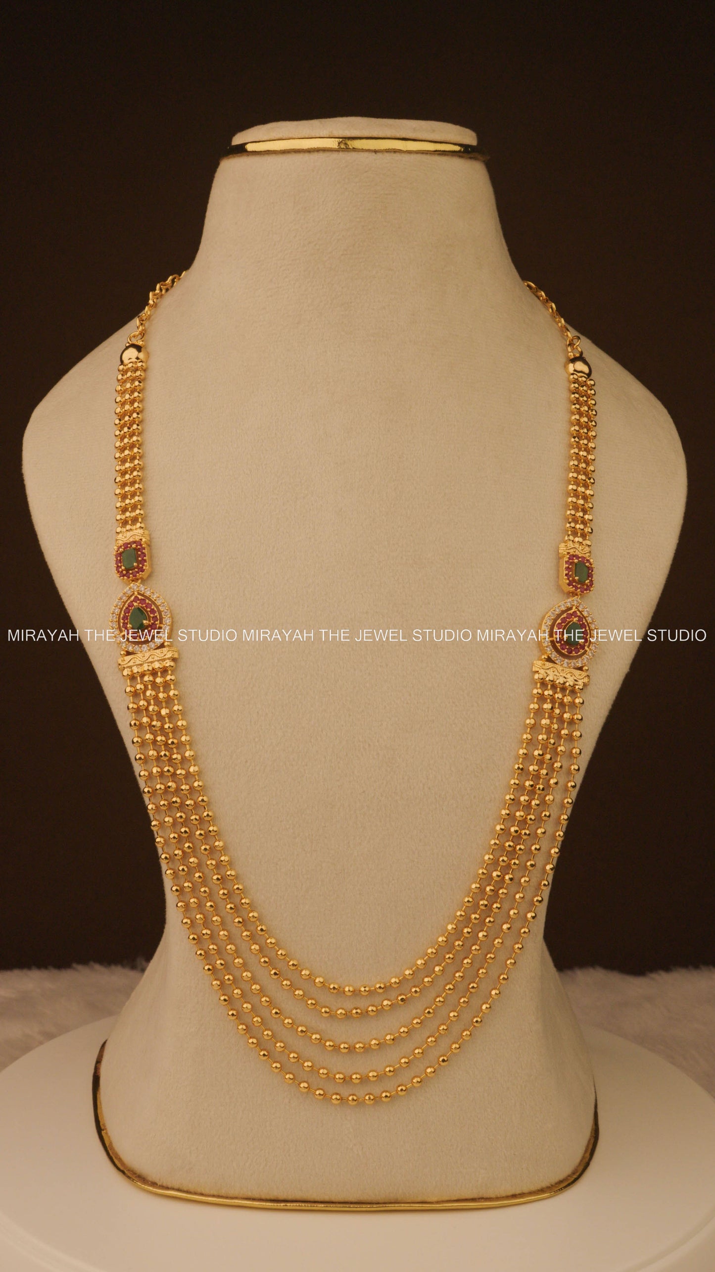 GOLDEN RAGA LAYERED HARAM-GOLD PLATED
