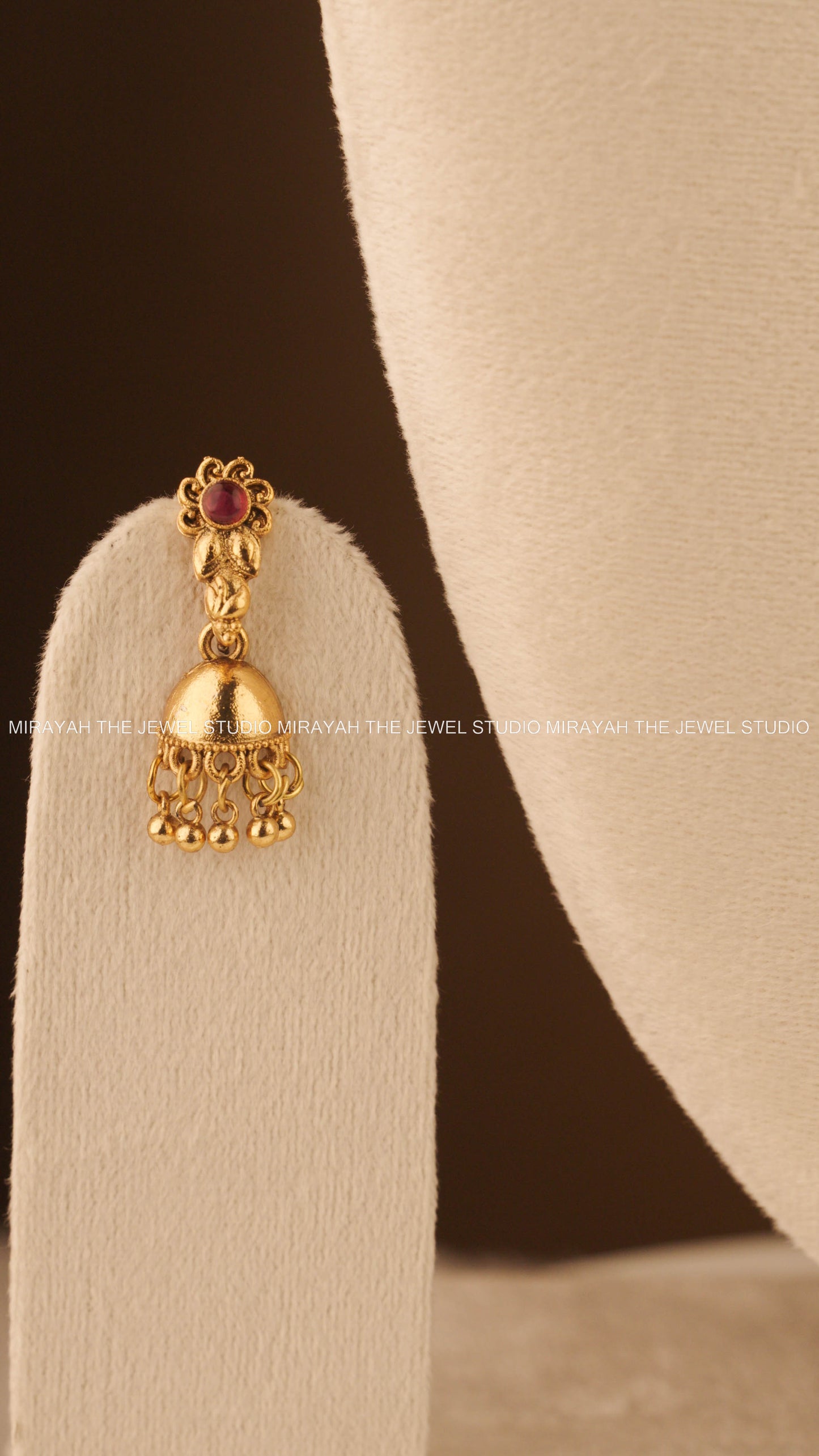 JHUMKA TARA NECKLACE - RED AND GREEN